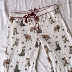 Cozy studious fox lounge/pajama pants